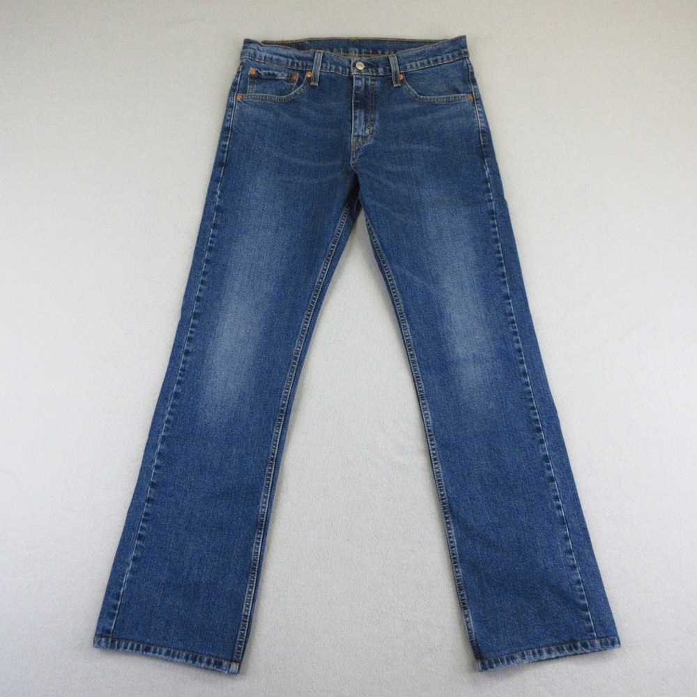 Levi's 527 Jeans Men 32x34‎ (Actual 32x31.5) Slim Bootcut Blue Denim Stretch EUC
